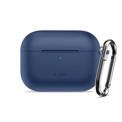 Силиконов калъф за слушалки Apple AirPods Pro 3 от Tech-Protect Silicone Hook - Navy Blue