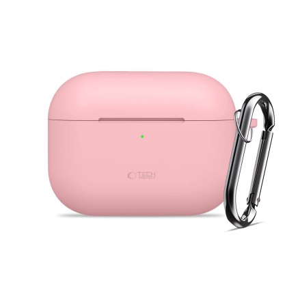 Силиконов калъф за слушалки Apple AirPods Pro 3 от Tech-Protect Silicone Hook - Dusty Pink
