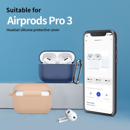 Силиконов калъф за слушалки Apple AirPods Pro 3 от Tech-Protect Silicone Hook - Baby Blue