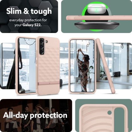 Удароустойчив кейс за Samsung Galaxy S22 от Caseology Parallax - Indi pink