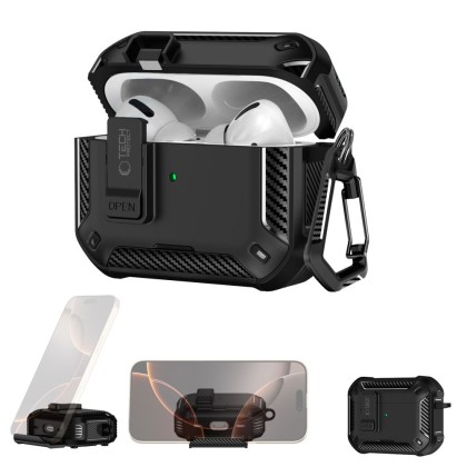 TECH-PROTECT CARBONOX MAGSAFE APPLE AIRPODS PRO 3 BLACK