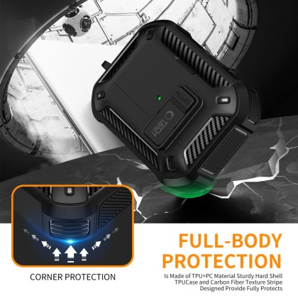 TECH-PROTECT CARBONOX MAGSAFE APPLE AIRPODS PRO 3 BLACK