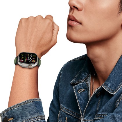 TECH-PROTECT ICONBAND LINE APPLE WATCH 8 / 9 / 10 / 11 / SE / ULTRA (44 / 45 / 46 / 49 MM) BLACK/GREEN