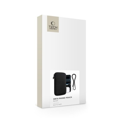 TECH-PROTECT SM70 UNIVERSAL PHONE POUCH 6.0-7.2 INCH BLACK