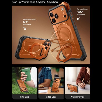 SUPCASE UB GRIP MAG MAGSAFE IPHONE 17 PRO MAX CLEAR/CORAL