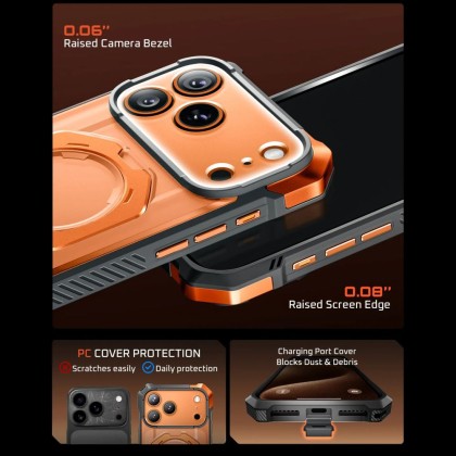 SUPCASE UB GRIP MAG MAGSAFE IPHONE 17 PRO MAX CLEAR/CORAL