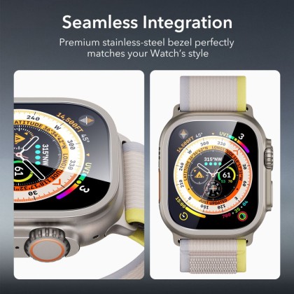 SZKŁO HARTOWANE ESR ARMORITE TEMPERED GLASS 2-PACK APPLE WATCH ULTRA 1 / 2 / 3 (49 MM) TITANIUM