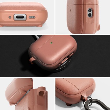 Силиконов калъф с MagSafe за слушалки Apple AirPods Pro 3 от Ringke Onyx Magnetic - Constant Coral