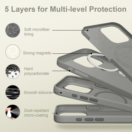 TECH-PROTECT SILICONE MAGSAFE IPHONE 17 PRO MAX DARK GREY