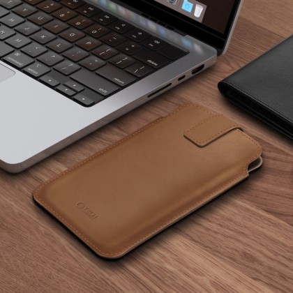 TECH-PROTECT SM65 UNIVERSAL PHONE POUCH 6.0-6.9 INCH BROWN