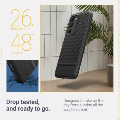 Удароустойчив кейс за Samsung Galaxy S23 от Caseology Parallax - Черен мат