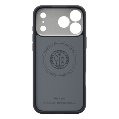Удароустойчив кейс с MagSafe за iPhone 17 Pro Max от Spigen Nano Pop - Black Sesame