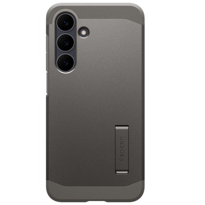 Удароустойчив, твърд кейс с MagSafe за Samsung Galaxy S25 Fe от Spigen Tough Armor Mag - Gunmetal