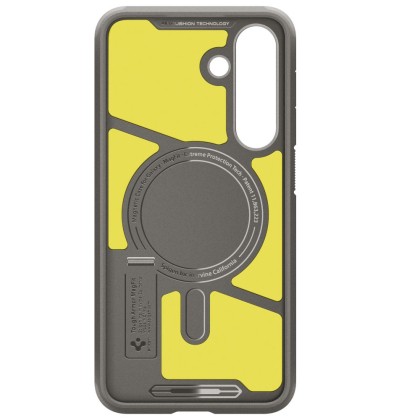 Удароустойчив, твърд кейс с MagSafe за Samsung Galaxy S25 Fe от Spigen Tough Armor Mag - Gunmetal