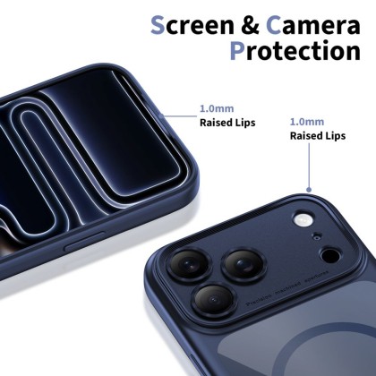 TECH-PROTECT MAGPEAK MAGSAFE CC IPHONE 17 PRO DEEP BLUE/CLEAR