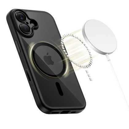 TECH-PROTECT MAGPEAK MAGSAFE CC IPHONE 17 BLACK/CLEAR