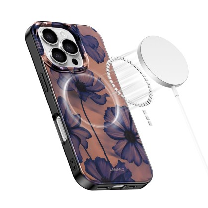 Твърд калъф с MagSafe пръстен за iPhone 16 Pro от Tech-Protect Lamano - Velvet Night
