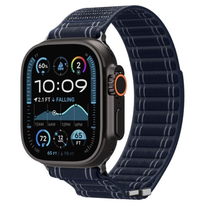 Найлонова каишка за Apple Watch 8 / 9 / 10 / 11 / SE / Ultra (44/45/46/49mm) от Spigen WBF0 - Navy