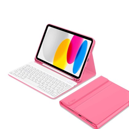Калъф с блутут клавиатура за iPad 10.9” 10 / 2022 / 11” 11 / 2025 от Tech-Protect SC Pen - Magenta