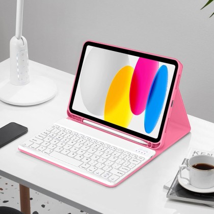 Калъф с блутут клавиатура за iPad 10.9” 10 / 2022 / 11” 11 / 2025 от Tech-Protect SC Pen - Magenta