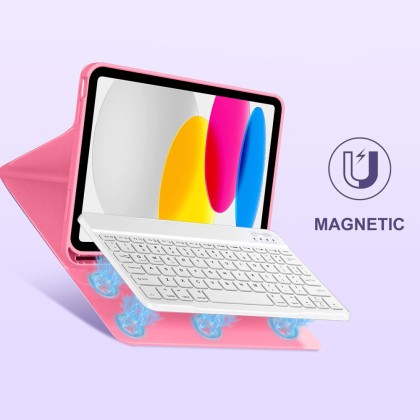 Калъф с блутут клавиатура за iPad 10.9” 10 / 2022 / 11” 11 / 2025 от Tech-Protect SC Pen - Magenta