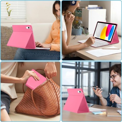 Калъф с блутут клавиатура за iPad 10.9” 10 / 2022 / 11” 11 / 2025 от Tech-Protect SC Pen - Magenta