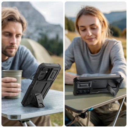 360 градусов калъф за Samsung Galaxy A17 4G / 5G от Tech-Protect Kevlar Cam+ - Черен