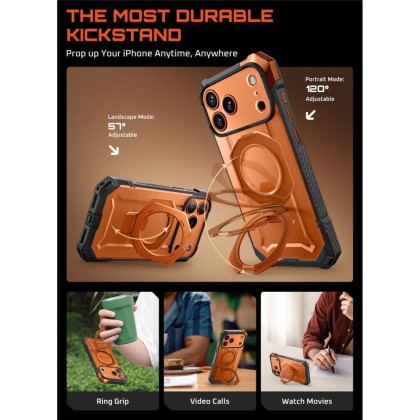 Удароустойчив кейс с MagSafe за  Iphone 17 Pro от Supcase UB GRIP MAG - CORAL