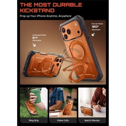 SUPCASE UB GRIP PRO MAG MAGSAFE IPHONE 17 PRO CLEAR/CORAL