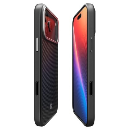 SPIGEN ENZO ARAMID ”T” MAG MAGSAFE IPHONE 17 PRO MAX BLACK/SILVER
