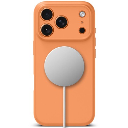 Твърд силиконов кейс с MagSafe за iPhone 17 Pro Max от Tech-Protect Silicone - Cosmic Orange