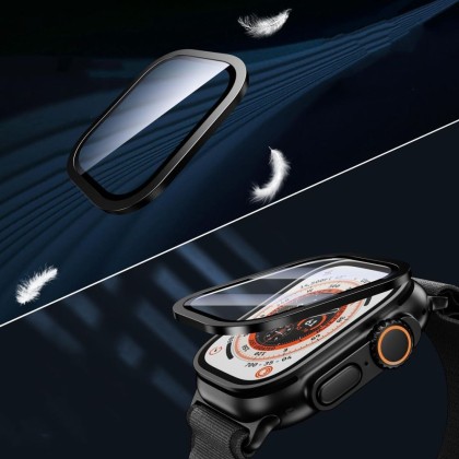 SZKŁO HARTOWANE TECH-PROTECT GLASS RING 2-PACK APPLE WATCH ULTRA 1 / 2 / 3 (49 MM) COSMIC ORANGE