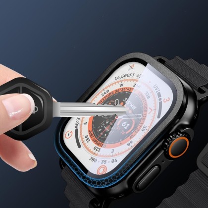 SZKŁO HARTOWANE TECH-PROTECT GLASS RING 2-PACK APPLE WATCH ULTRA 1 / 2 / 3 (49 MM) COSMIC ORANGE