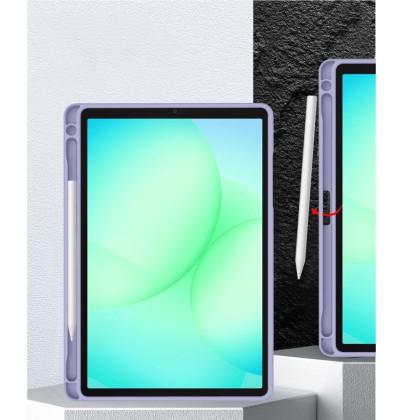 Хибриден калъф за Samsung Galaxy Tab A9+ / A11+ Plus 11.0 от Tech-Protect SC Pen Hybrid - Violet Marble