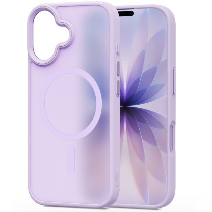 Твърд кейс с MagSafe пръстен за iPhone 17 от Tech-Protect MagMat - Matte Lavender