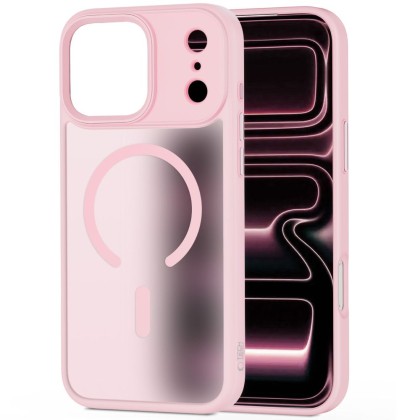 Твърд кейс с MagSafe пръстен за iPhone 17 Pro от Tech-Protect MagMat - Matte Pink