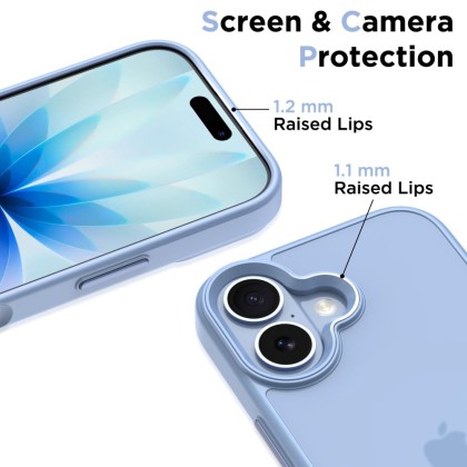 Твърд кейс за iPhone 17 от Tech-Protect MagMat - Matte Mist Blue