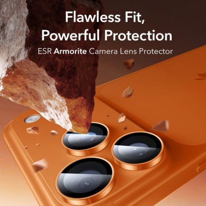 OSŁONA NA APARAT ESR ARMORITE CAMERA PROTECTOR IPHONE 14 PRO / MAX / 15 PRO / MAX / 16 PRO / MAX / 17 PRO / MAX ORANGE