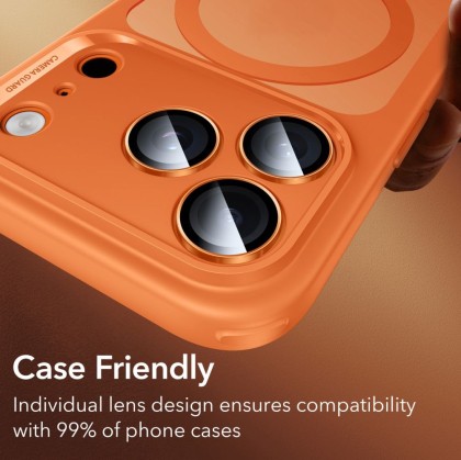 OSŁONA NA APARAT ESR ARMORITE CAMERA PROTECTOR IPHONE 14 PRO / MAX / 15 PRO / MAX / 16 PRO / MAX / 17 PRO / MAX ORANGE