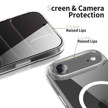 Хибриден кейс с MagSafe за iPhone Air от Tech-Protect Flexair Hybrid CC - Прозрачен