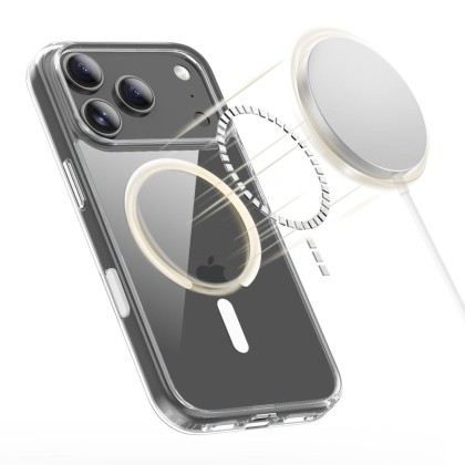 Хибриден кейс с MagSafe за iPhone 17 Pro Max от Tech-Protect Flexair Hybrid CC - Прозрачен