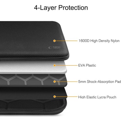 TECH-PROTECT HARDPOUCH LAPTOP 13-14 BLACK/BLACK