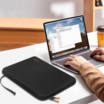 TECH-PROTECT HARDPOUCH LAPTOP 13-14 BLACK/ORANGE