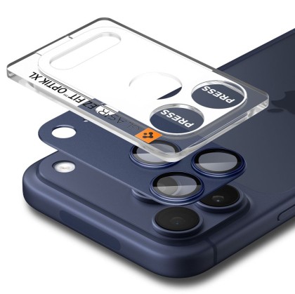 OSŁONA APARATU SPIGEN OPTIK PRO XL GLAS.TR ”EZ FIT” CAMERA PROTECTOR IPHONE 17 PRO BLUE