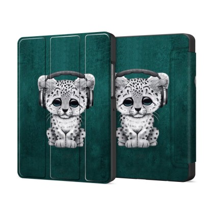 Силиконов тефтер за Samsung Galaxy Tab A9 / A11 8.7 от Tech-Protect SmartCase - Sad Cat