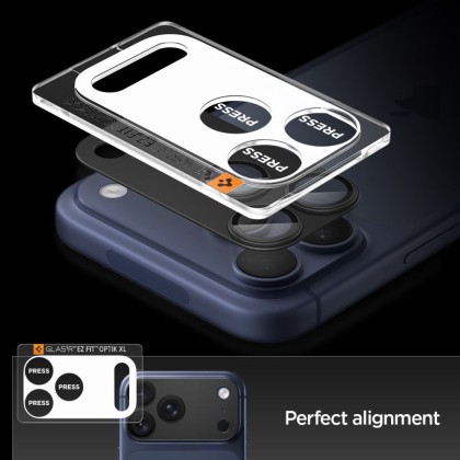 OSŁONA APARATU SPIGEN OPTIK PRO XL GLAS.TR ”EZ FIT” CAMERA PROTECTOR IPHONE 17 PRO MAX BLACK