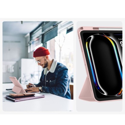 Силиконов калъф за iPad Pro 13" 7 / 8 2024-2025 от Tech-Protect SC PEN - Pink