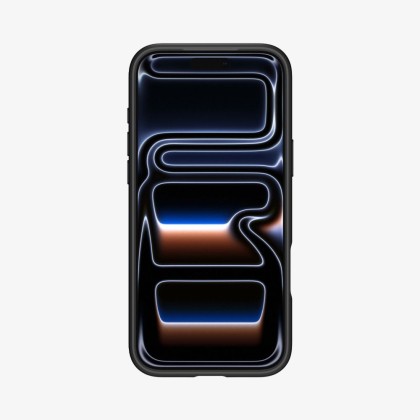 Удароустойчив кейс с MagSafe пръстен за iPhone 17 Pro Max от Spigen Ultra Hybrid Mag - Frost Black / Orange