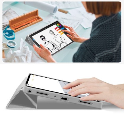 Калъф тип тефтер за Samsung Galaxy Tab A9+ / A11+ Plus 11.0 от Tech-Protect SmartCase - Grey