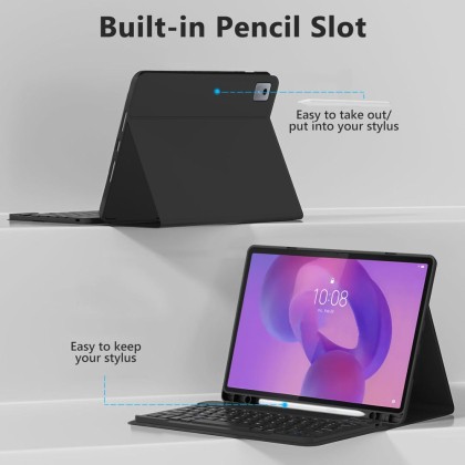 Калъф с блутут клавиатура за Lenovo Idea Tab Plus 12.1 - TB-361 от Tech-Protect SC Pen - Black